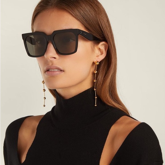 Celine Oversized Square Frame Acetate Sunglasses - Picture 4 of 12